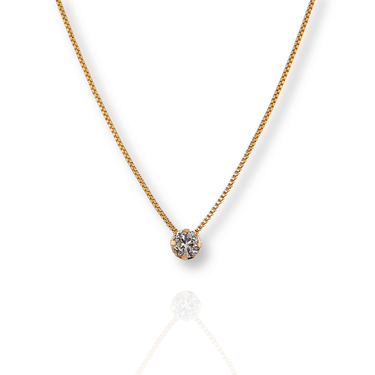 Gold Round CZ Necklace